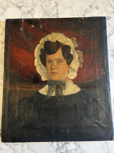 Antique oil canvas painting - antique,