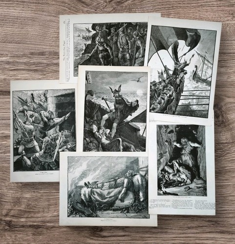 Set antique 1880s viking - set,