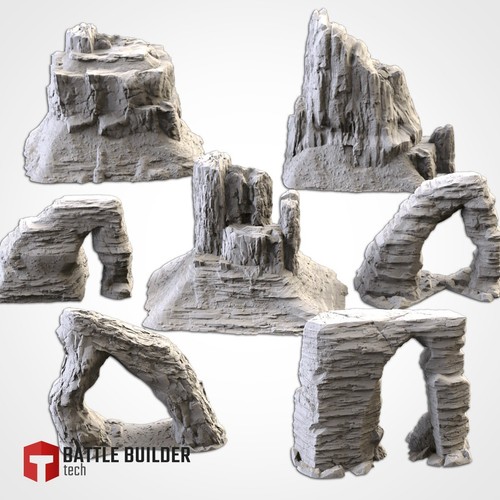 Desert mountain terrain 28mm - desert,
