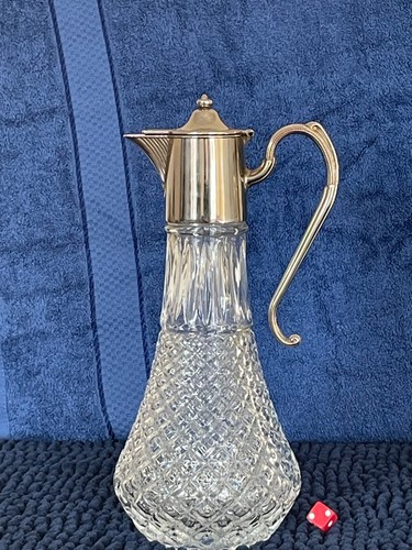 Crystal decanter with silver - crystal,
