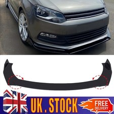 Front Bumper Lip Spoiler Splitter Wing Gloss Black For VW Polo GTI Scirocco
