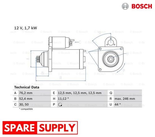 Starter for beetle bora - vw,