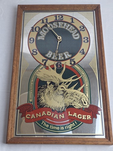 Vintage moosehead beer mirror - beer,