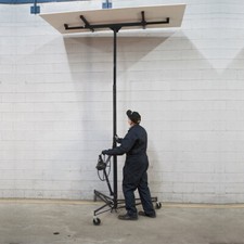 Heavy Duty 11Ft Drywall Hoist Plaster Board Panel Sheet Lift Tool W/Caster Wheel