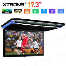 XTRONS 17.3" FHD Screen Car Roof Mounted Monitor Flip Down Video Player 1080P TV