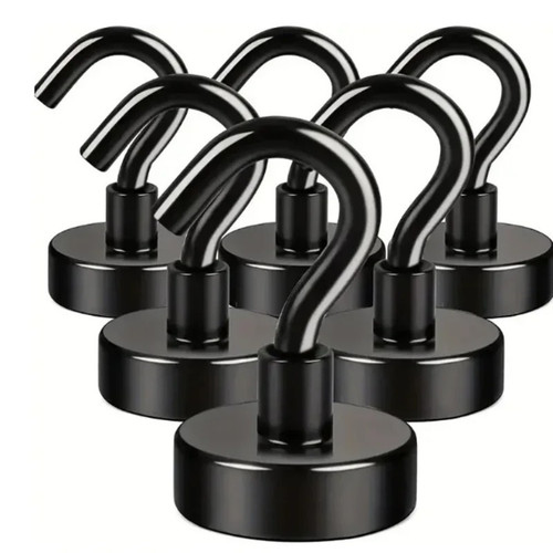 6pcs black magnet hooks - ,, 25