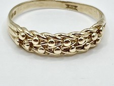9ct Gold Keeper Ring Size Q