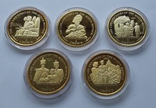 2000/2001 ISLE OF MAN INVESTMENT BULLION GOLD (.999) CLAD SILVER (.925) 28.28g