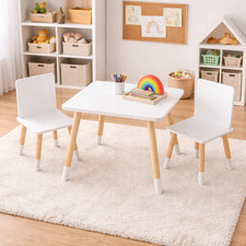 Child's White Themed Table and