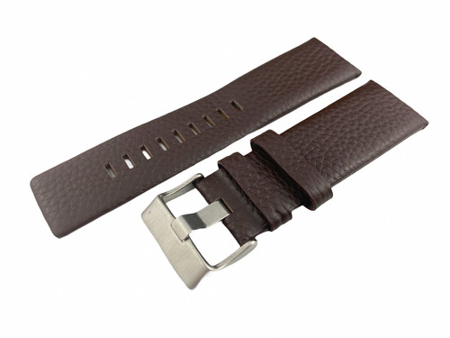 Dark brown genuine leather - brown,