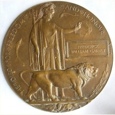 WW1 Death Penny Plaque