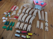 Wooden train set bundle - BRIO & BIG JIGS - 85 pieces, good condition