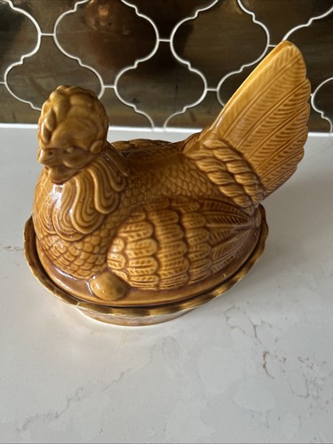 Porcelain ceramic chicken hen - porcelain,
