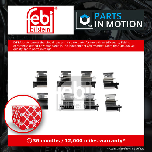 Brake pad fitting kit fits - fitting,