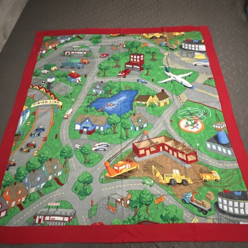 Vintage town handmade quilt - handmade,