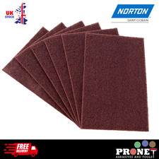 Scotchbrite Hand Pads Non Woven Hand Pads - NORTON Bear Tex 150x230mm FINE - 6PK