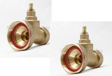 PUMP TYPE GATE VALVE 22MM - NEW B.S. QUALITY BRASS x 2 (PAIR)