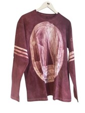 Vintage Earth  Unique Gender neutral Handprinted Batik Long sleeved  T shirts