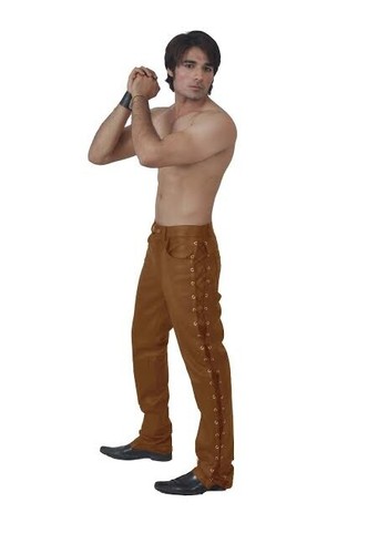 Mens genuine brown leather - mens,