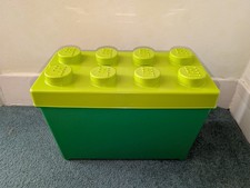 Large Green 8 Pin Storage Brick Box 14 X 10 X 7 Inch