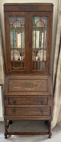 Jacobean oak bureau bookcase - , /