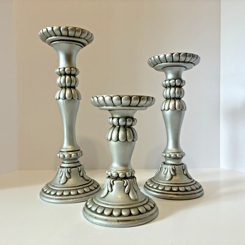 Antiqued silver look wooden - silver,