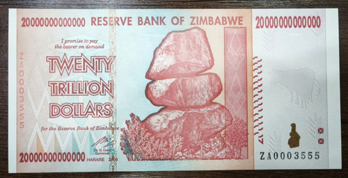 Zimbabwe trillion dollars - zimbabwe,