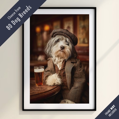 Funny dog drinking beer the - dog,