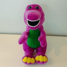 Large Barney The Dinosaur Vintage Plush 13" Cuddly Soft Toy