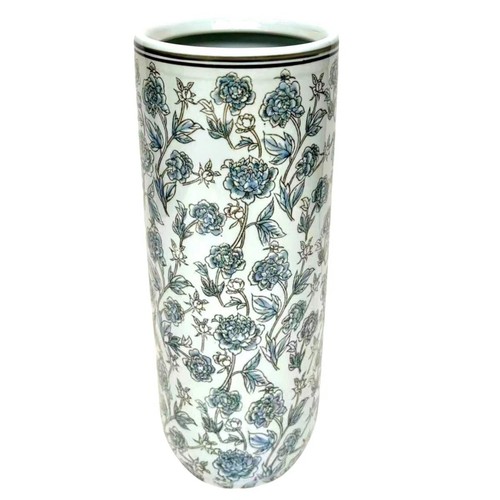 Ceramic blue floral umbrella - floral,
