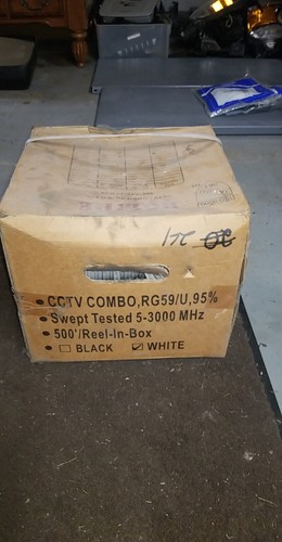 Cctv white 500 feet - , reel