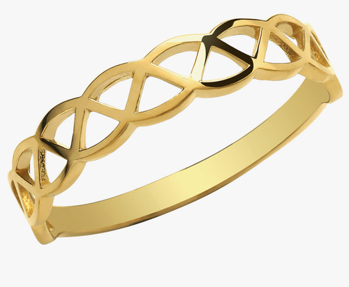9ct yellow gold celtic weave
