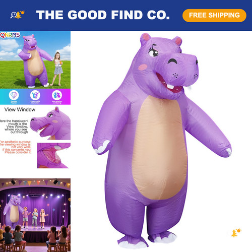 Funny inflatable hippo - inflatable, costume
