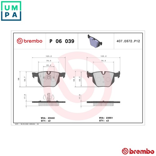 Brake pad set disc - brake,
