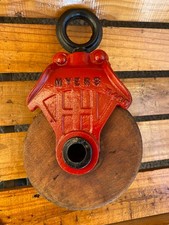 Vintage Myers Cast Iron Wooden