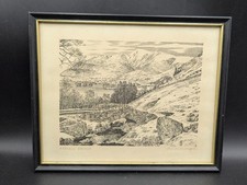Ashness Bridge Keswick - Signed by Alfred Wainwright - B&W Print - 27cm x 22cm