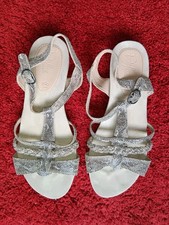 M&S Footglove animal print T-bar Sandals Wide fit UK size 5 1/2  Wider fit 