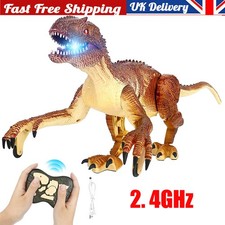 Remote Control Dinosaur Toys Walking Roaring Velociraptor RC Toys Gift For Kids