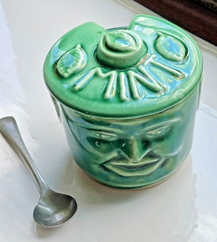 Vintage green face - face, unique