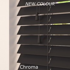 Black Faux Wood Venetian Blinds Samples Grey White Oak Colours Cream 50mm Slats