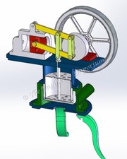 Model hot air engine castings