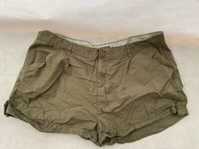 Primark Womens Khaki Green Cotton Cargo Shorts Size 20