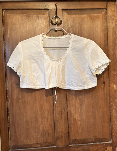 Vintage white cotton cropped