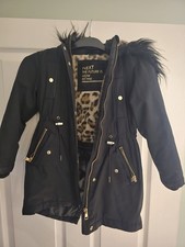 Next Girls Black Parka Coat