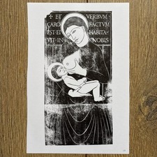 Eric Gill - Madonna and Child: The Shrimp - Print 23.5cm By 6cm approx