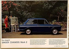 Singer Chamois Saloon Mark 2 single sheet brochure 1965 - #1187/H