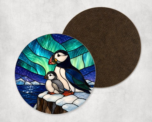 Puffin bird northern lights - bird,