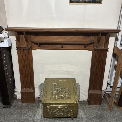 Solid pine vintage fireplace - solid,