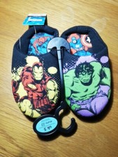 Boys Slippers Marvel Mule Black UK kids size 5 EU Size 22 Hulk Ironman