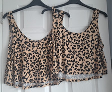 Leopard Crop Top X 2 - Size L - Primark